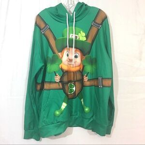 Men’s leprechaun graphic hooded sweatshirt XL